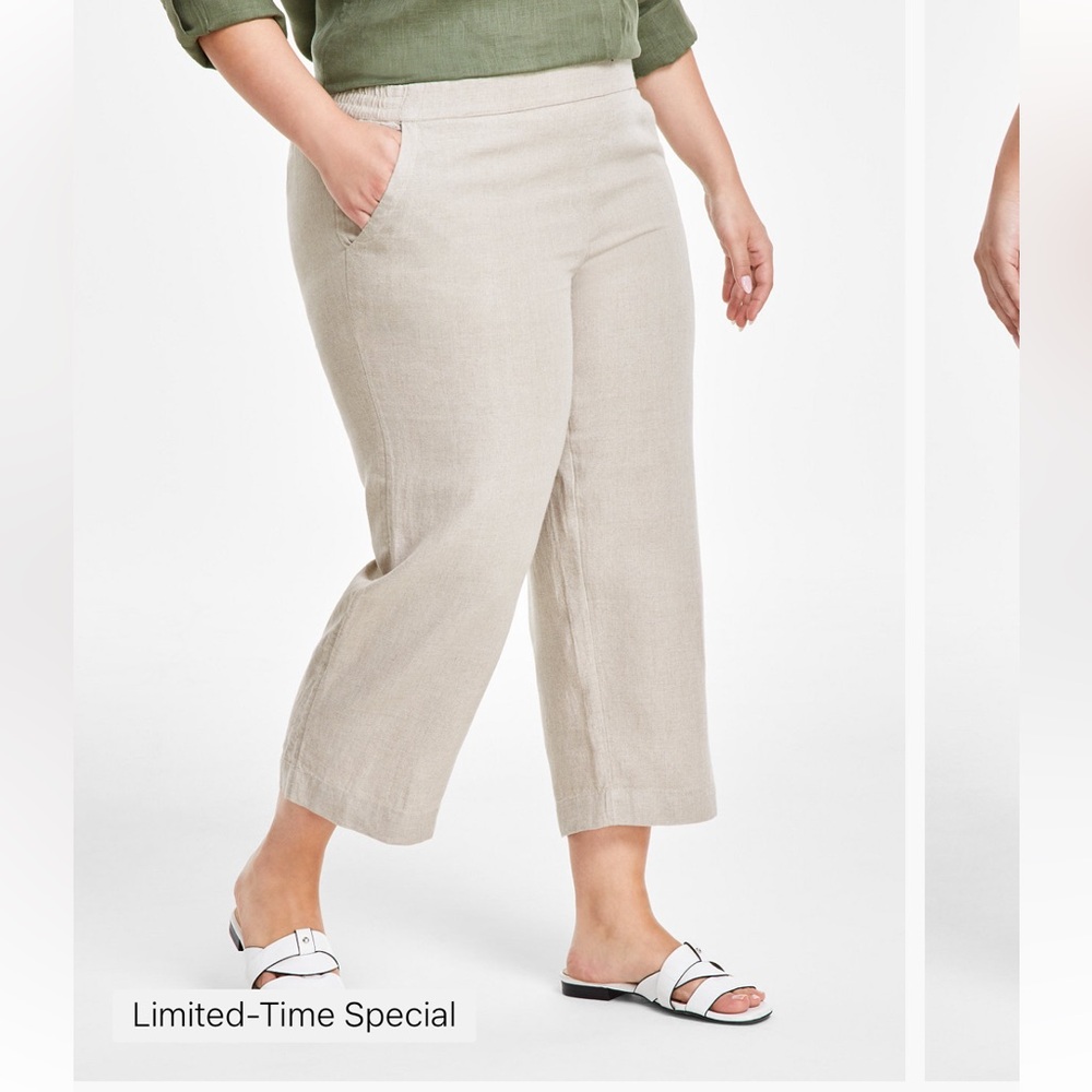 NWT $80 charter club luxury linen pant